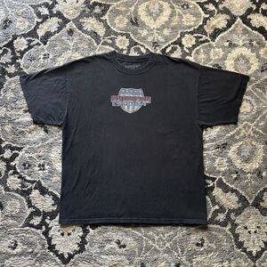 Y2K black faded American Choppers motorcycle T-Shirt mens LArge